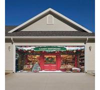 9Bannière de garage de NoëlFaites une déclaration festive ce Noël avec notre bannière de garage parfaite pour célébrer la saison des fêtes ! (188,97 x 82,67 pouces) (A, A)