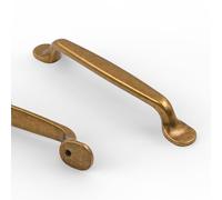 9BUILD Lot de 10 Poignee de Meuble Cuisine Entraxe 128MM Rétro Bronze Poignée Meuble Cuisine Poignées pour Placards Poignet de Porte Cuisine Alliage de Zinc Poignet Meuble Cuisine EU0053