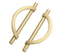 9BUILD Lot de 10 poignées de placard de cuisine en demi-lune dorées brossé de 12,7 cm pour armoires de cuisine, poignées de tiroir dorées