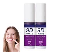 9D Violet Dentifrice Blanchissant Les Dents, 30ml Purple Teeth Whitening, Blanchiment Dentaire, Blanchiment Purple Corrector Toothpaste, Enlève Les Taches Dentaires, Soin Doux Des Gencives (2)