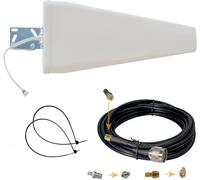 9Dbi Antenne 5G/4G Lte, Compatible Avec Orange, Bouygues, Sfr, Et Free Mobile. Antenne Directionnelle Extérieure, Supporte Tous Les Opérateurs En France. Câble 3 Mètres Sma/Rp-Sma/Ts9
