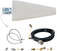 9Dbi Antenne 5G/4G Lte, Compatible Avec Orange, Bouygues, Sfr, Et Free Mobile. Antenne Directionnelle Extérieure, Supporte Tous Les Opérateurs En France. Câble 3 Mètres Sma/Rp-Sma/Ts9
