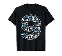 9e Anniversaire 9 Ans Requin garçon Fille Poisson T-Shirt
