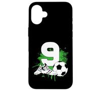 9e Anniversaire garçon 9 Ans Footballeur Anniversaire de Coque pour iPhone 16 Plus