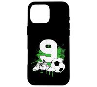 9e Anniversaire garçon 9 Ans Footballeur Anniversaire de Coque pour iPhone 16 Pro Max