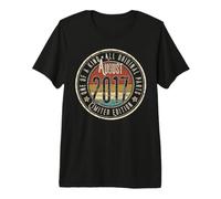 9ème Anniversaire Vintage août 2017 Retro Limited Edition T-Shirt Haut de Gamme