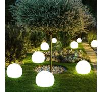 9er Set Solaire LED Luminaire Boules Pointe Extérieur Véranda Cour Balcon Prise