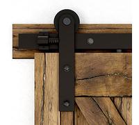 9FT/274cm Sliding Barn Wood Door Hardware Closet Track Kit Single door -Portes coulissantes Matériel Trousse Unique patin à roulettes