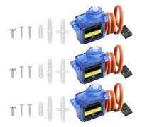 9G Kit de Moteur Micro servomoteur AYWHP 3PCS Mini servo moteur pour Bras de Robot RC/Main/Marche hélicoptère Avion Voiture Bateau contrôle avec câble, Mini servos Projet Arduino