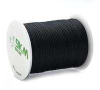 9KM DWLIFE Corde en Kevlar noir, haute résistance à la traction, résistante aux flammes, corde de pêche tressée, carillon éolien, ligne de cerf-volant, ligne solide, survie en extérieur (136,1 kg, 1,3