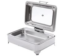 9l Électrique Chafing Dish Buffet, Chauffe-plats En Acier Inoxydable, Chauffe Plat Rectangulaire Pour Buffet Chauffants, Buffets Chauffants Chauffe, Couvercle Hydraulique Amovible, Facile à Nettoyer
