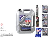 9L Liqui Moly MoS2 Huile Moteur 10W-40 Huile Schlamm Spülung Cera Tec