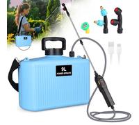 9L Pulvérisateur électrique, Pulverisateur de Jardin avec 3 Buses, Pulverisateur a Pression Rechargeable avec Lance Rétractable Idéal pour la Pelouse, Le Jardin, la Cour