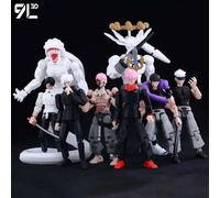 9L3D imprimé Anime Jujutsu Kaisen Sukuna Yuji Yuta Satoru Gojo chanceux factice 13 mobile Shapeshift figurines d'action Mannequin jouets Kuroi Dog