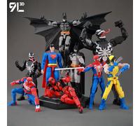 9L3D imprimé Deadpool Wolverine Batman Spider-Man Venom figurines d'action Dummy13 Lucky13 T13 Anime modèle jouets cadeaux de collection IMMORTAL