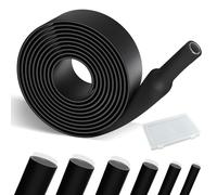 9m gaine termo-rétractable Set （2m×Ø4/6/8mm 1m×Ø12/16/18mm ）, gaine retractable pour fil electrique，gaine thermique noir，Utilisé pour les câbles de téléphonie mobile, les fils, le bricolage