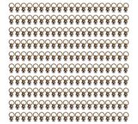 9mm Brass Rivets 200 Sets | Pure Copper Ball Studs with Large Pull Ring | DIY Metal Buttons for Clothing/Bags/Shoes | Protective Decorative Rivets for Crafts & Repair (Laiton Antique)