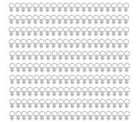 9mm Brass Rivets 200 Sets | Pure Copper Ball Studs with Large Pull Ring | DIY Metal Buttons for Clothing/Bags/Shoes | Protective Decorative Rivets for Crafts & Repair (Argent)