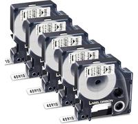 9mm Compatible Label Maker Refill for D1,LabelManager 100 160 200 210D 280 500TS 420P 360D Label Tape Black on Clear (9mm x 7m)