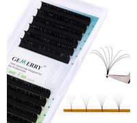 9mm GEMERRY Extension Cils Volume Russe éventails Faciles 2d 3d 4d 5d 6d 7d 8d 10d -0,07mm D curl- Extension Cils Soie Individuels Cluster Naturel Professionnel (0.07-D curl-9mm)