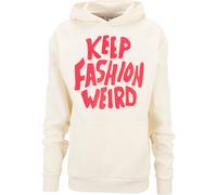 9N1M SENSE Sweat-shirt 'Keep Fashion Weird' grenadine / blanc cassé, Taille M