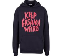 9N1M SENSE Sweat-shirt 'Keep Fashion Weird' grenadine / noir, Taille S