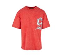 9N1M SENSE T-Shirt gris / rouge / blanc, Taille XL