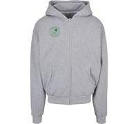 9N1M SENSE Veste de survêtement 'Tennis Club' gris chiné / vert gazon, Taille XL