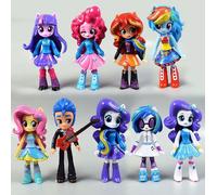 9pc My Little Pony Figure Equestria Girls Princesse Jouets Poupées Arc-en-ciel Licorne Pony Figures Modèle Set Poupées