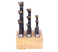 9Pcs 1/2 F1 Type High Speed Steel Boring Bar Set with Base, CNC Lathe Tool Holding for Precision Boring, Includes 9 Boring Tools of Varying Lengths, and Long Lasting