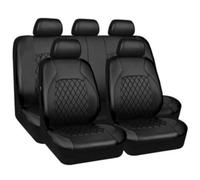 NURCIX 9Pcs 5-Places Voiture Cuir Ensembles Housses siège, pour Mercedes-Benz A-Class B-Class C-Class CLA E-Class Car Confortable Respirant Nonslip Protection Interieu Accessoire,A/Black