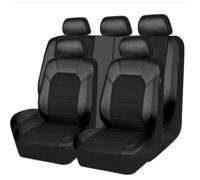 NURCIX 9Pcs 5-Places Voiture Cuir Ensembles Housses siège, pour Peugeot 206 307SW 308 407 408 508sw 208 2008 3008 4008 Car Confortable Respirant Nonslip Protection Interieu Accessoire,A/Black