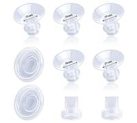 9pcs Accessoires Tire Lait, Silicone Souple Inserts de Bride Tire Lait 13/15/17/19/21mm avec Valve Bec de Canard et Membrane en Silicone Compatible avec Momcozy S12 Pro/S9 Pro/S12/S9