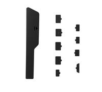 9Pcs Bouchon anti-poussière Pour PS5 Slim Console de jeux Protection anti-poussière en silicone noir Housse anti-poussière Bouchon Capuchon Kits anti-poussière pour PS5 slim Accessoires