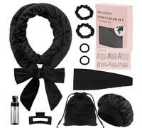 9PCS Boucle Sans Chaleur Bigoudis Cheveux Heatless Hair Curlers Velours Heatless Curling Rod N'abîme pas Cheveux avec Pince à Cheveux pour les Cheveux Longs et Moyens