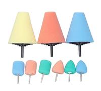 9pcs Boule de polissage du cône de polissage pour les soins de moyeu de roue de voiture