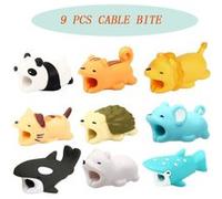 9pcs Cable Bite For Iphone Cable cord Animal Phone Accessory Protects Cute G