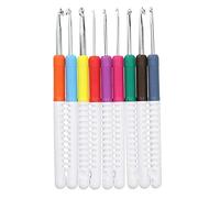 9Pcs Crochet Set | Ergonomic Handle Reduces Hand Fatigue for Beginners | Aluminum Crochet Hooks for Sweaters/Scarves/Amigurumi | 2.0-6.0mm Sizes