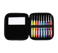9pcs Crochet Set Tricot -Tricot -Outils d'aiguille Poignée ergonomique en plastique Crochet en aluminium (#1)