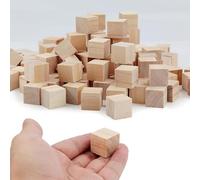 9pcs Cubes Bois 50mm Cubes en Bois Blanc Blocs en Bois Naturel Bloc de Bois pour Bricolage Carré Bois de Bricolage pour Bricolage Peinture Artisanat Décoration Chiffres Puzzle Blocs de Construction