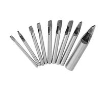 9pcs Cuir Artisanat Trou Poinçon Ensemble, Ovale Trou Poinçon 2mm Cuir Creux Cutter Oblong Poinçon Matrice pour Sangle Ceinture Bracelet de Montre Maroquinerie Travail