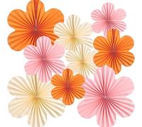 9pcs Decorations de ventilateurs en papier printemps de papier suspendu en piste pour anniversaire mariage Baby Shower Table Backdrop Garland Party