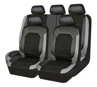 9PCS-Ensemble Complet Housses De Siege Couvre-Sieges Haute Qualite housse de sige de voiture en cuir pu Universelles-NOIRGRIS