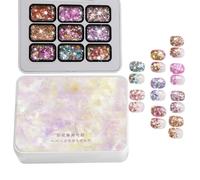 9PCS Glitter Nail Gel Set 2ml Solid Gel Colors Shimmer Flas | LED Nail Painting Color Palette for Women Girl Beginner Home Dating Party Wedding Holiday Birthday Summer