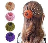 9PCS Hair Nest for Women, Hair Nest for Bun, Velvet Hair Nest, Adjustable Birds Nest Hair Clips for Thin Hair, Bird Nest Magic Hair Clip With Hair Bun Clips, Hair Accessories for Women