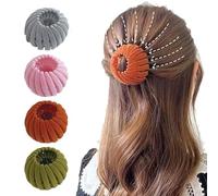 9PCS Hair Nest for Women, Hair Nest for Bun, Velvet Hair Nest, Adjustable Birds Nest Hair Clips for Thin Hair, Bird Nest Magic Hair Clip With Hair Bun Clips, Hair Accessories for Women