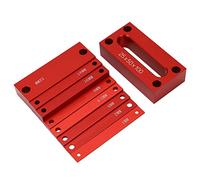 9PCS Height Gauge Blocks, Aluminum Alloy Setup Bars for Milling Machine Table Saw, Corrosion Resistant, Wear Resistant, Etching Scale, Storage Box, 1-8mm, 16, 18, 32mm,