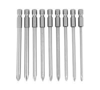 9Pcs Jeu d'Embouts de Tournevis Long PH1 PH2, Embouts de Tournevis Cruciformes 100mm en Acier S2, 1/4in Tige hexagonale pour Tournevis et Visseuse Électrique