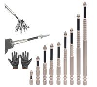 9PCS K5 Anti Slip Drill Bit, High Magnetic Screwdriver Drill Bit Set, 2025 New Upgrade Anti Slip Ph2 Impact Driver Set, Alloy Steel Materia Impact Resistant Bits