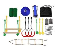 9PCS Kit De Parcours d'obstacles Ninja Warrior Line-Équipement De Formation d'obstacles Suspendus-Équipement d'entraînement extrême